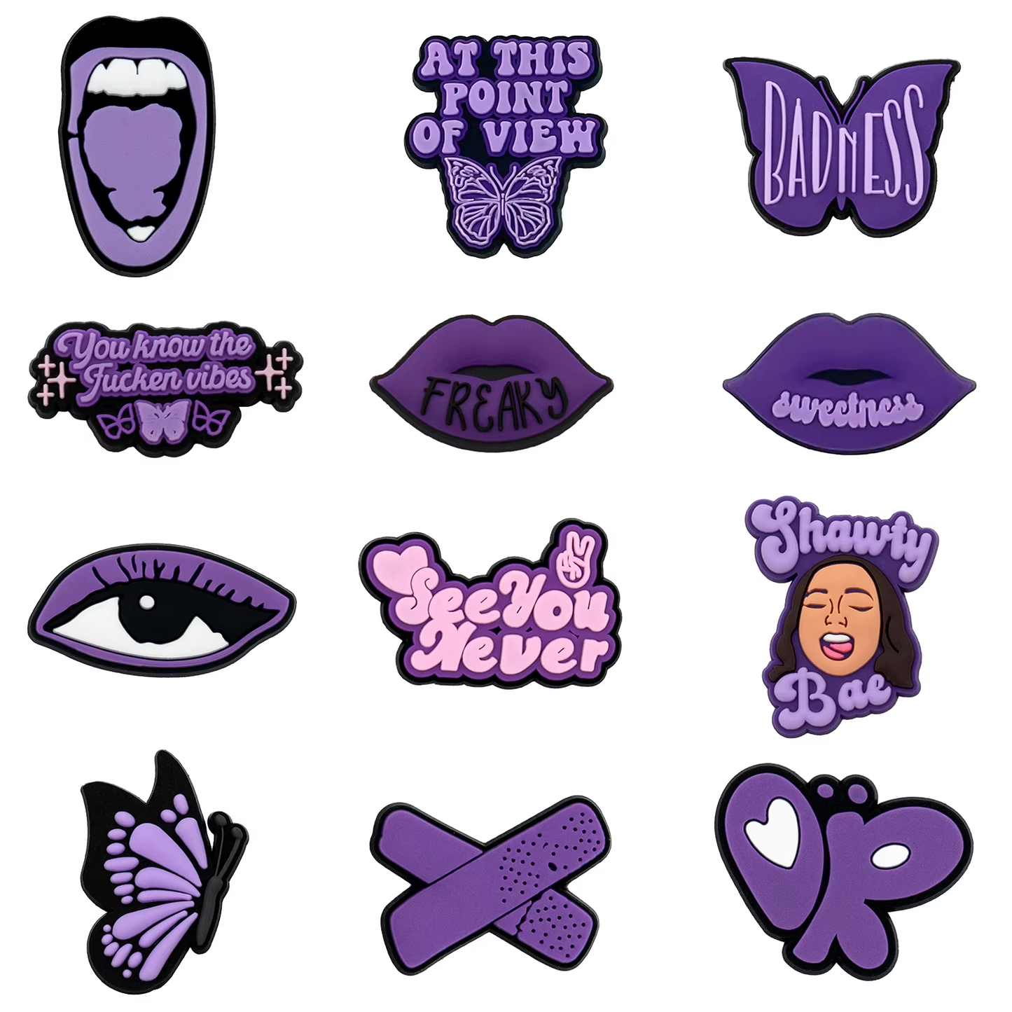 Set of 12 Violet Vibes